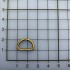 Півкільце ЛАТУНЬ 12x8 мм