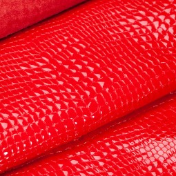 Кожа КРС Крокодил BEBI CAIMAN красный 1,0-1,2 Турция