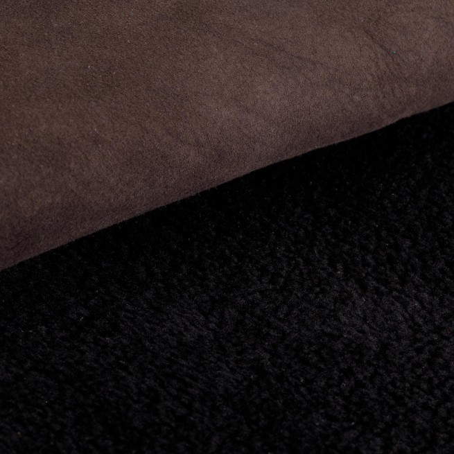 Хутро для дублянки Керлі DF Замш коричневий бізон 15мм т/т Італія