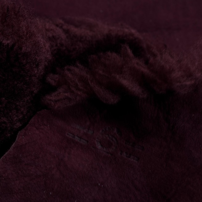 Хутро для дублянки Керлі DF Замш бордо бургунді 5мм т/т Італія