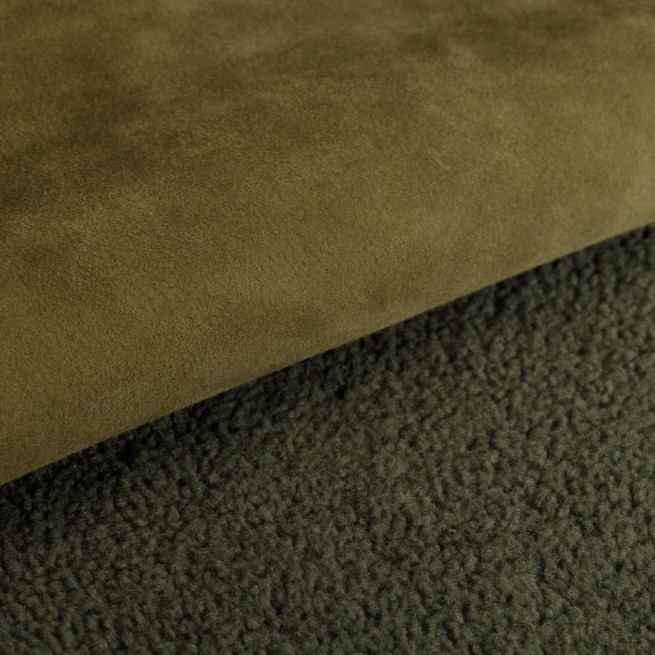 Хутро для дублянки Керлі DF Замш зелений хакі т/т Італія