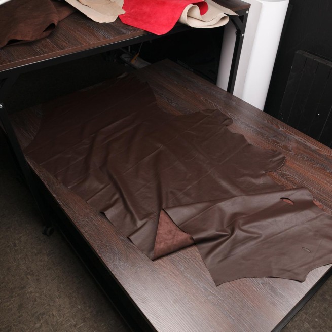 Кожподклад яловый коричневый DARK BROWN 0,7-0,9 Турция