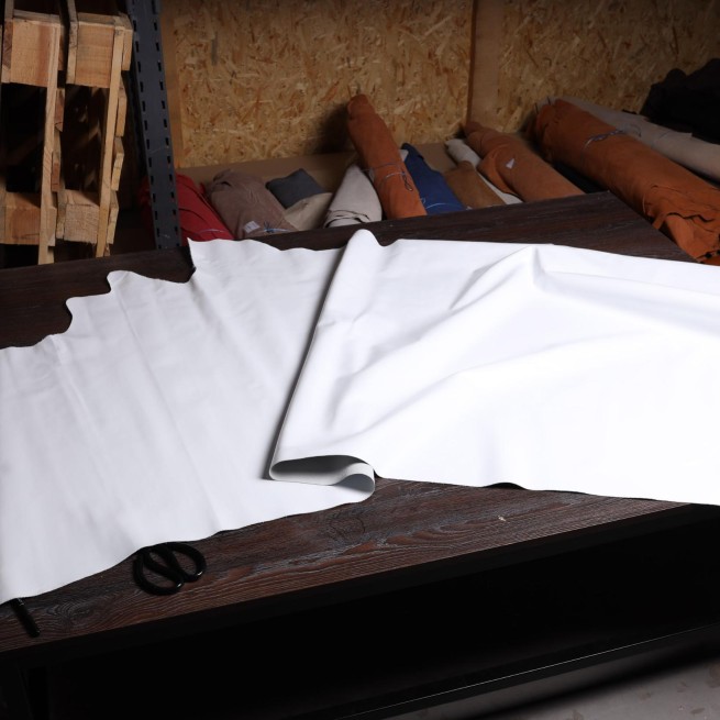 Шкіра наппа білий SANTORINI PURITY 1,1-1,2