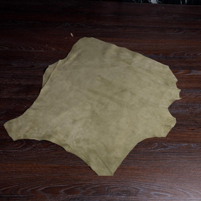 Велюр шевро Stefania зеленый ULIVO 0,7-0,9 Италия