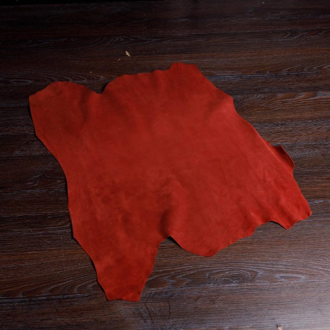 Велюр шевро красный COOPER BRONZE 0,9-1,0 Италия