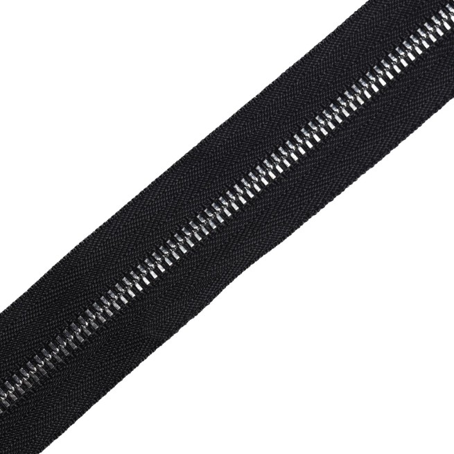 Блискавка метал TECHNO рулонна 3мм чорний/нікель