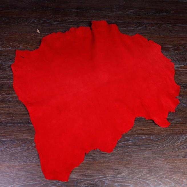 Велюр шевро красный SCARLET 0,7-0,9