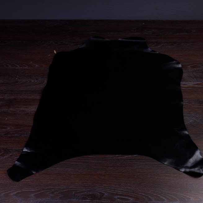 Шкірпідклад шевро чорний глянець 0,8