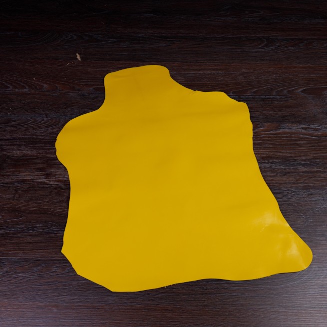 Шкіряний підклад шевро жовтий MIMOSA н/глянець 0,8