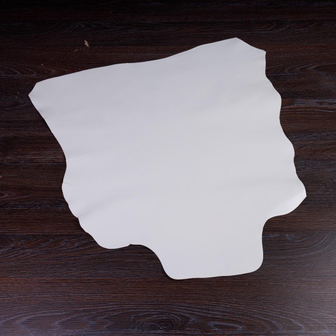 Шкіряний підклад шевро білий глянець IVORY 0,8