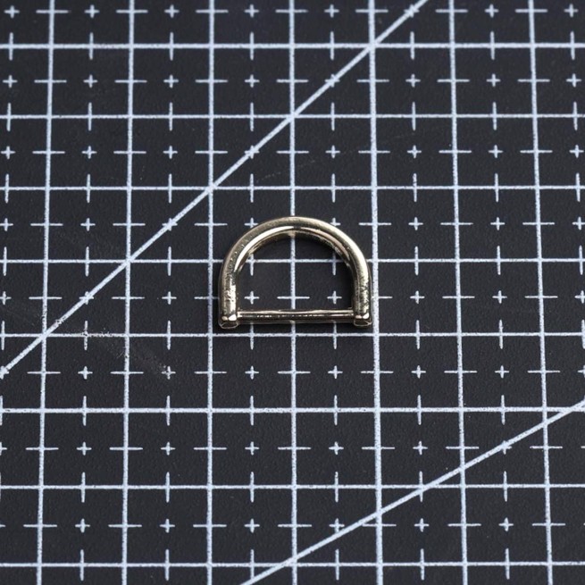 Полукольцо ЗОЛОТО 12 мм плоское