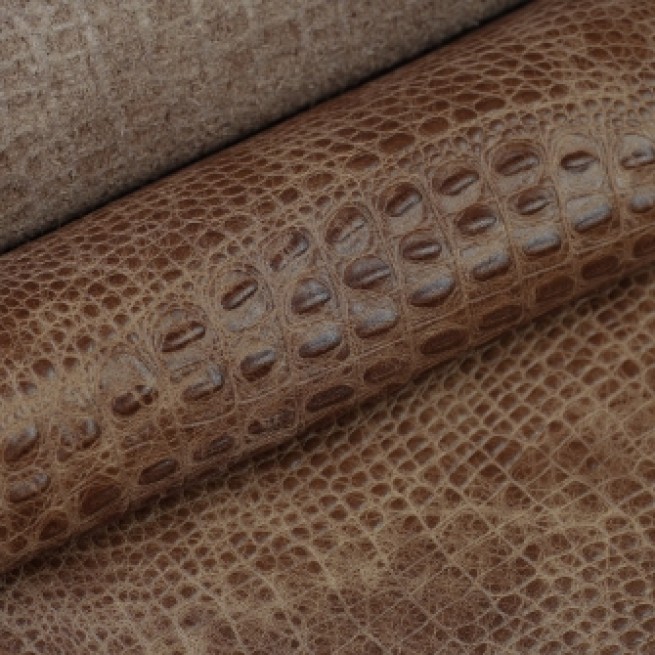 Шкіра ВРХ Крокодил BebiZ коричневий КЕМЕЛ 1,1-1, Туреччина