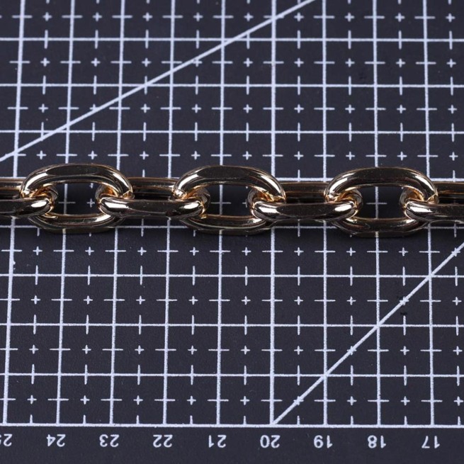 Цепь декоративная ЗОЛОТО 14х21х3,8мм