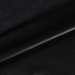 Кожа одежная овчина черный ZENDAYA BLACK 0,6-0,7 мм