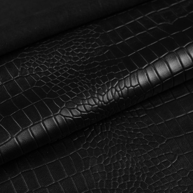 Шкіра одягова баран STAMP CROCO чорний п/матов 0,8-1,0 
