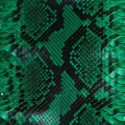 Питон натуральный №9 зеленый п/глянец