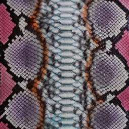 Питон натуральный №24 CURTUS голубо-серо-розовый глянец
