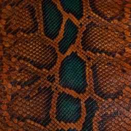 Питон натуральный №26 коричневый с зеленым