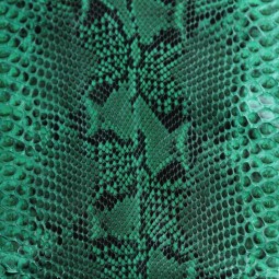 Питон натуральный №7 ярко зеленый глянец