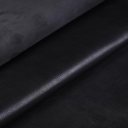 Кожа шевро черный BAMBY глянец 1,1-1,2