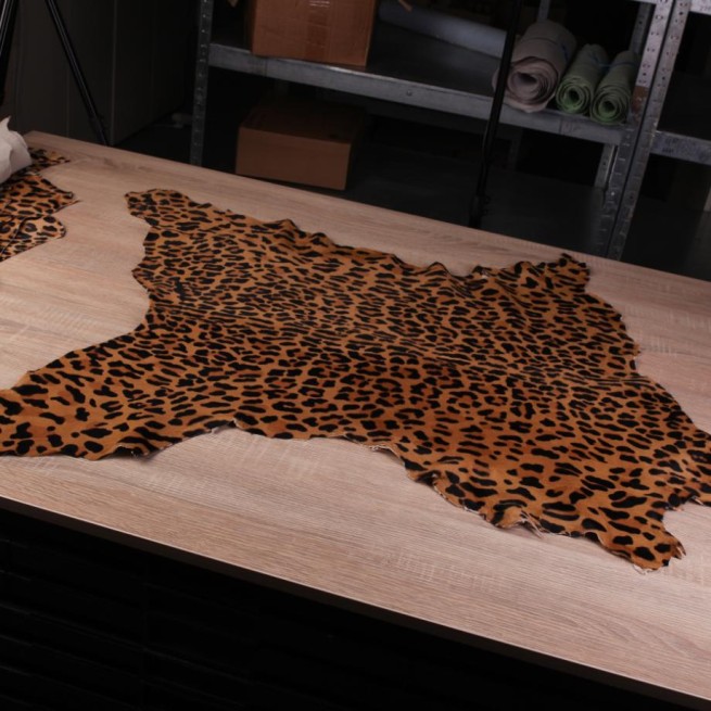 Хутро поні PRINT БЕБІ ЯГУАР пісочний з чорним