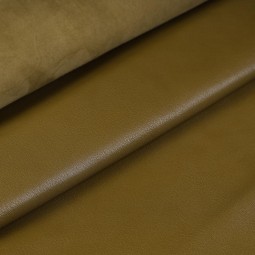 Кожа шевро зеленый ANTIBA OLIVE п/глян 1,2-1,4