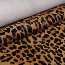 Хутро поні PRINT БЕБІ ЯГУАР пісочний з чорним