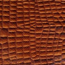 Питон натуральный коричневый коньяк з тиснением КРОКО