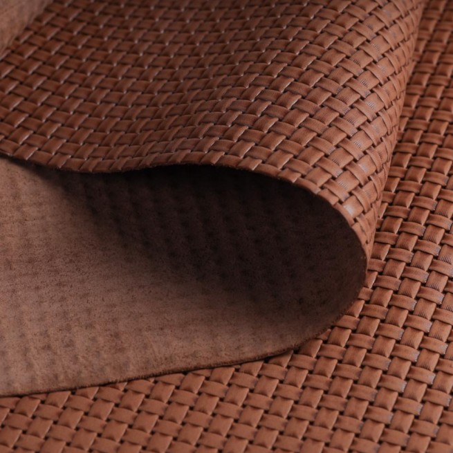 Шкіра ВРХ коричневый STAMP ПЛЕТІНКА 1,6-1,8