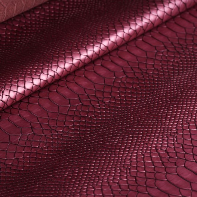 Шкіра ВРХ бордо STAMP PYTHON перла 1,4-1,6