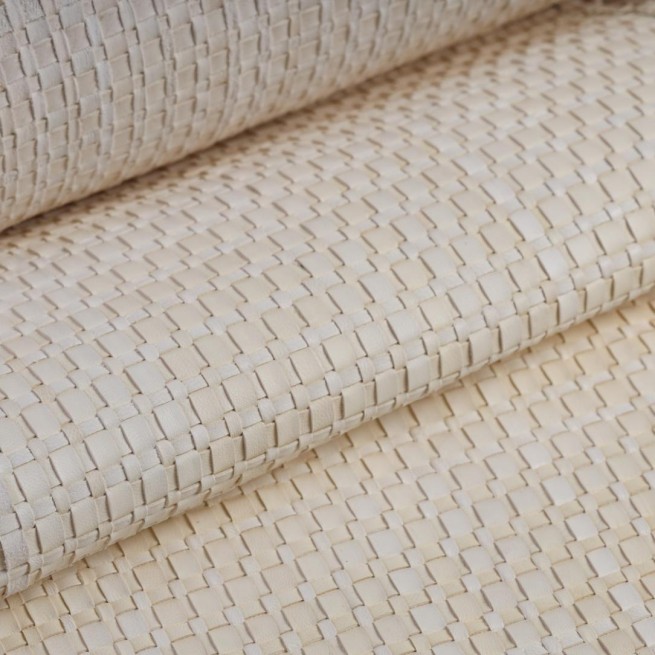 Шкіра ВРХ ПЛЕТІНКА білий молочний рулонна 1,4 мм