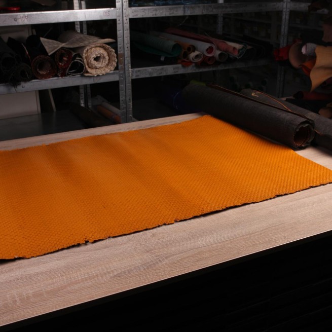 Шкіра ВРХ ПЛЕТЕНА жовта рулонна 2,0 мм