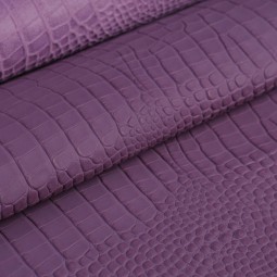 Шкіра ВРХ фіолетовий STAMP CROCO 1,2-1,4 мм